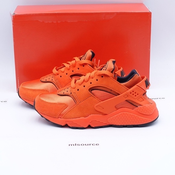 NEW Nike Air Huarache Run Sneakers DQ8589-800 Rush Orange/Black/Guava - Picture 1 of 7